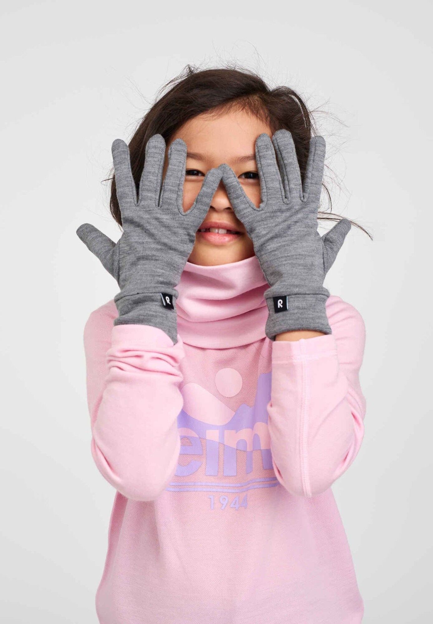 REIMA Etsin merino pirštinės vaikams 5 Gloves REIMA Etsin 5300362A Melange Grey