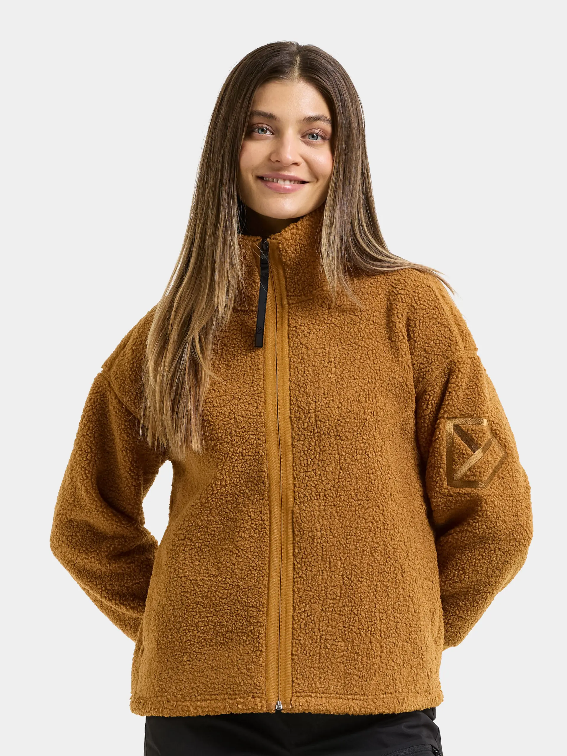 Didriksons moteriškas flisinis džemperis MELLA WNS FULL-ZIP - Spice Brown (Išankstinis užsakymas) 5 Didriksons MELLA moteriškas džemperis Spice Brown