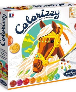 edukaciniai zaislai. Lavinamieji zaislai. SentoSphere . Kūrybinis spalvinimo rinkinys „Colorizzy Žirgai”