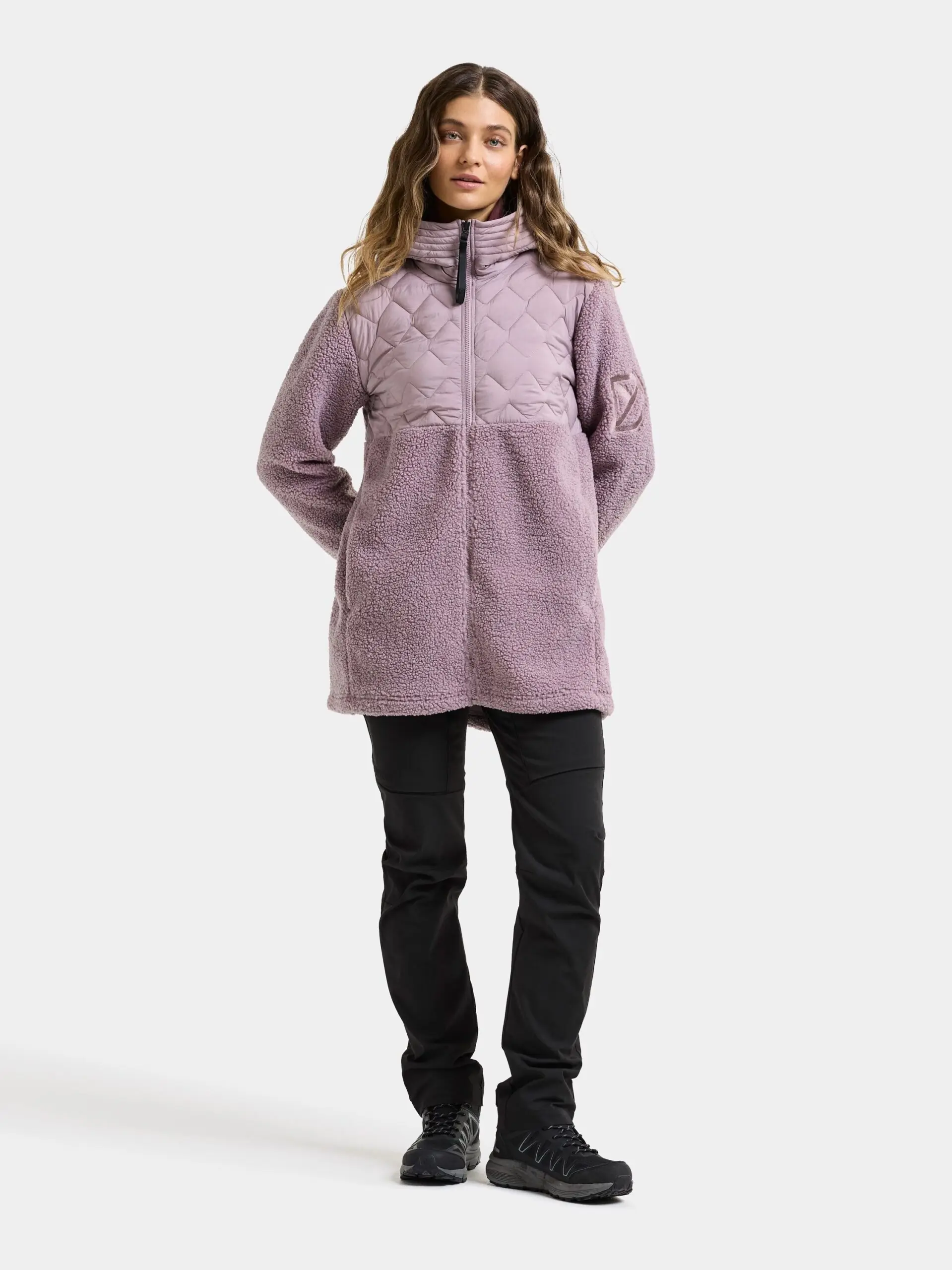 Didriksons moteriškas šiltintas džemperis su gobtuvu BIBI WNS FULL-ZIP - Lilac Haze (Išankstinis užsakymas) 6 Didriksons BIBI moteriškas džemperis Lilac Haze