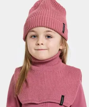 Didriksons megztas šalikas DELFINEN KIDS SCARF 3 - Heather Pink