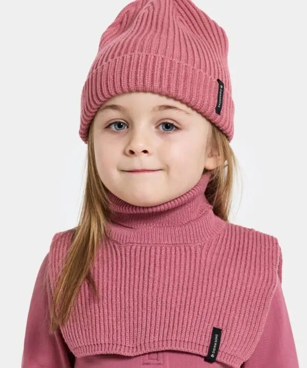 Didriksons megztas šalikas DELFINEN KIDS SCARF 3 - Heather Pink