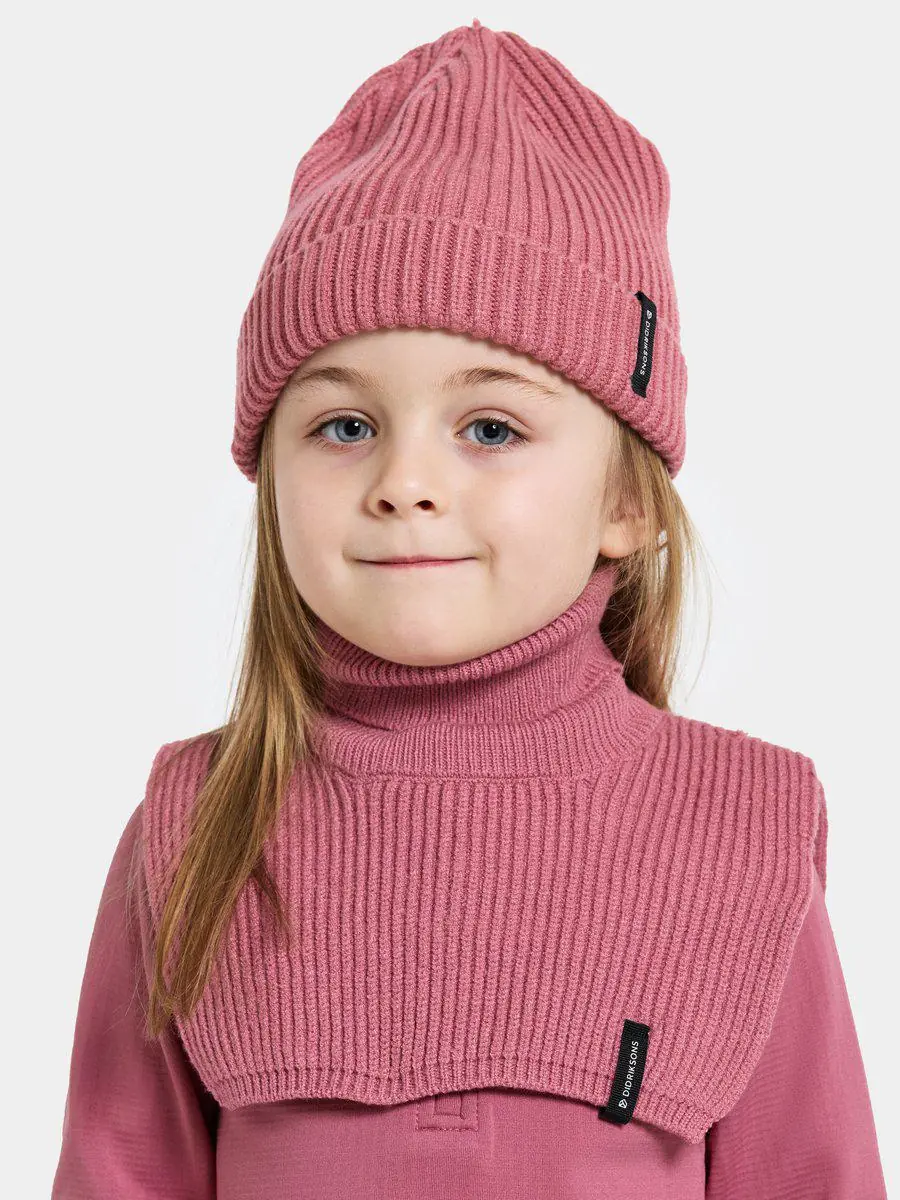 Didriksons megztas šalikas DELFINEN KIDS SCARF 3 - Heather Pink