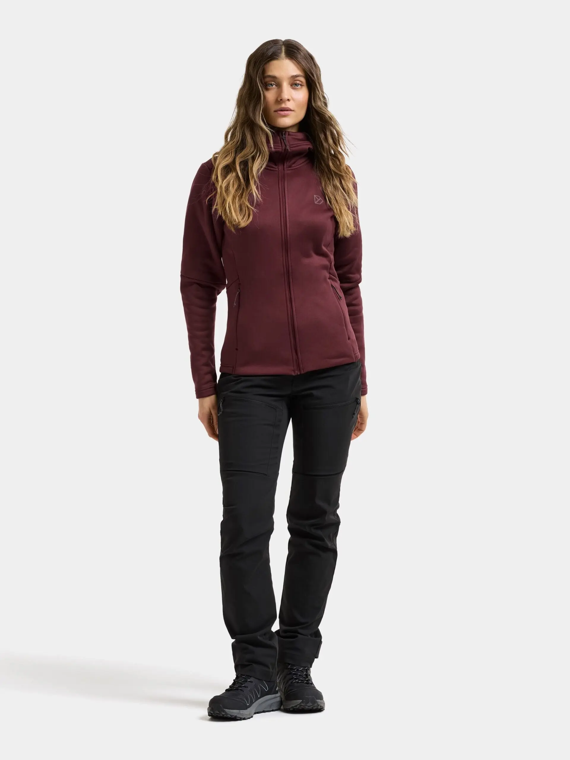 Didriksons moteriškas elastingas flisinis džemperis su gobtuvu ANNELI WNS FULL-ZIP - Old Rust (Išankstinis užsakymas) 6 Didriksons ANNELI moteriškas džemperis Old Rust