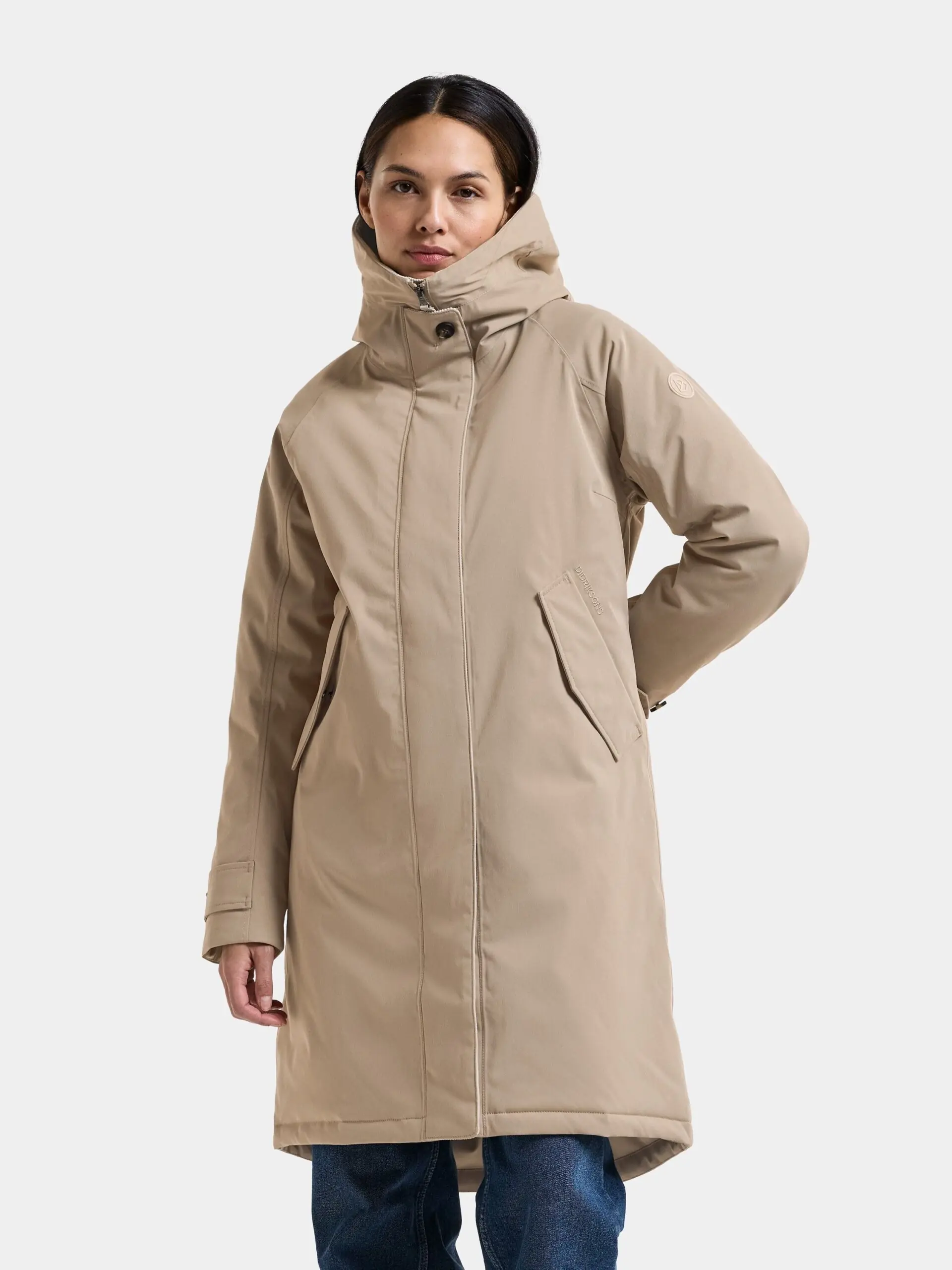 Didriksons moteriška šiltinta parka LUNA WNS PARKA - Beige (Išankstinis užsakymas) 8 Didriksons LUNA moteriška parka Beige