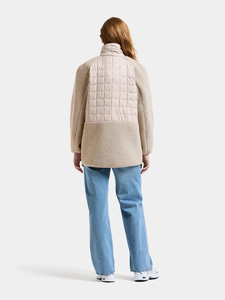 Didriksons moteriškas pūkuotas flisinis švarkas HAZEL WNS JKT 2 - Clay Beige (Išankstinis užsakymas) - Image 4