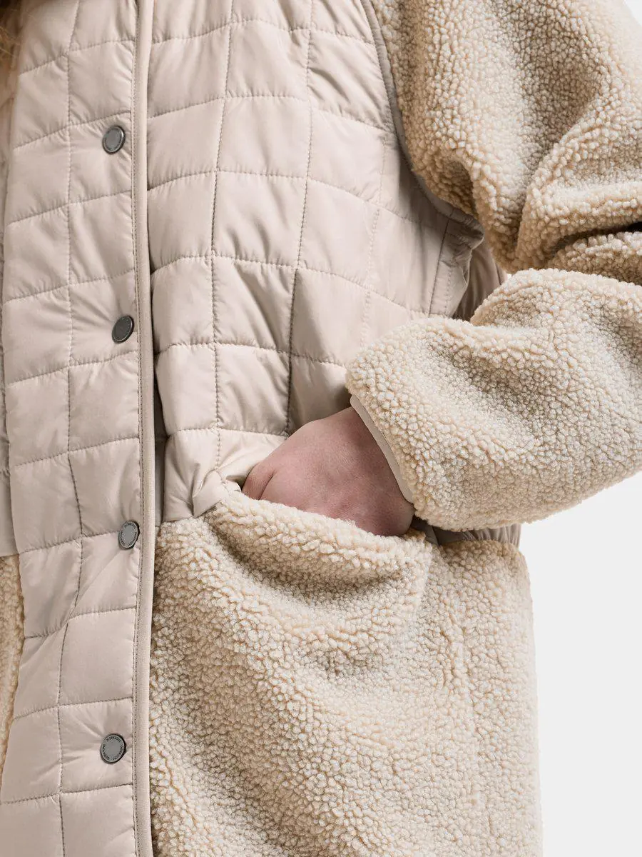 Didriksons moteriškas pūkuotas flisinis švarkas HAZEL WNS JKT 2 - Clay Beige (Išankstinis užsakymas) - Image 7