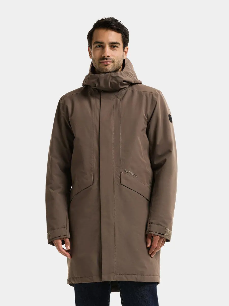 Didriksons vyriška parka KENNY USX PARKA 9 - Mocha Brown