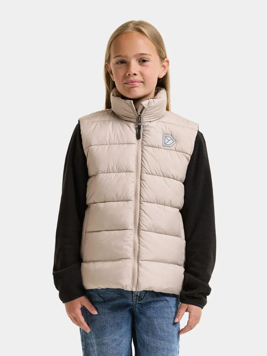 Didriksons šiltinta liemenė KILO KIDS VEST 3 - Beach Beige (Išankstinis užsakymas) 3 Didriksons šiltinta liemenė KILO KIDS VEST 3 - Beach Beige