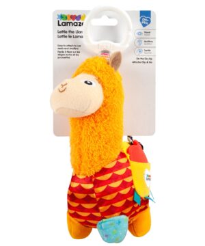 edukaciniai zaislai. Lavinamieji zaislai. Lamaze . Pakabinamas kelioninis kūdikio žaislas „Lama Leti“