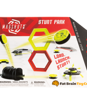 edukaciniai zaislai. Lavinamieji zaislai. FatBrainToys . Fat Brain Toys Magshuto Stunt Park – magnetinių triukų ir taiklumo rinkinys