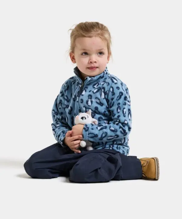 Alternative view of Didriksons džemperis su užtrauktuku MONTE PRINTED KIDS FULL-ZIP 11 - Penguino Blue (Išankstinis užsakymas)