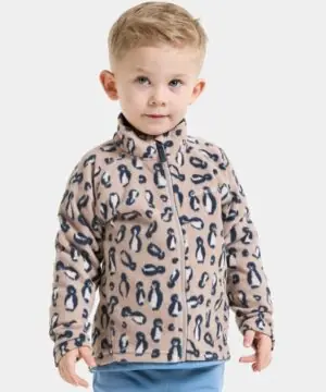Didriksons džemperis su užtrauktuku MONTE PRINTED KIDS FULL-ZIP 11 - Penguino Beige
