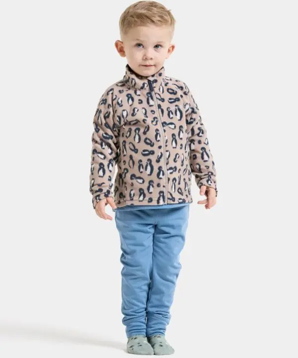 Alternative view of Didriksons džemperis su užtrauktuku MONTE PRINTED KIDS FULL-ZIP 11 - Penguino Beige (Išankstinis užsakymas)