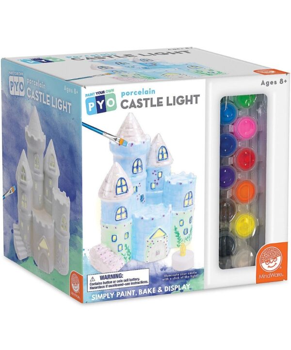 edukaciniai zaislai. Lavinamieji zaislai. Mindware . PAŽEISTA PAKUOTĖ: Kūrybinis rinkinys „Paint Your Own Porcelain Castle Light“