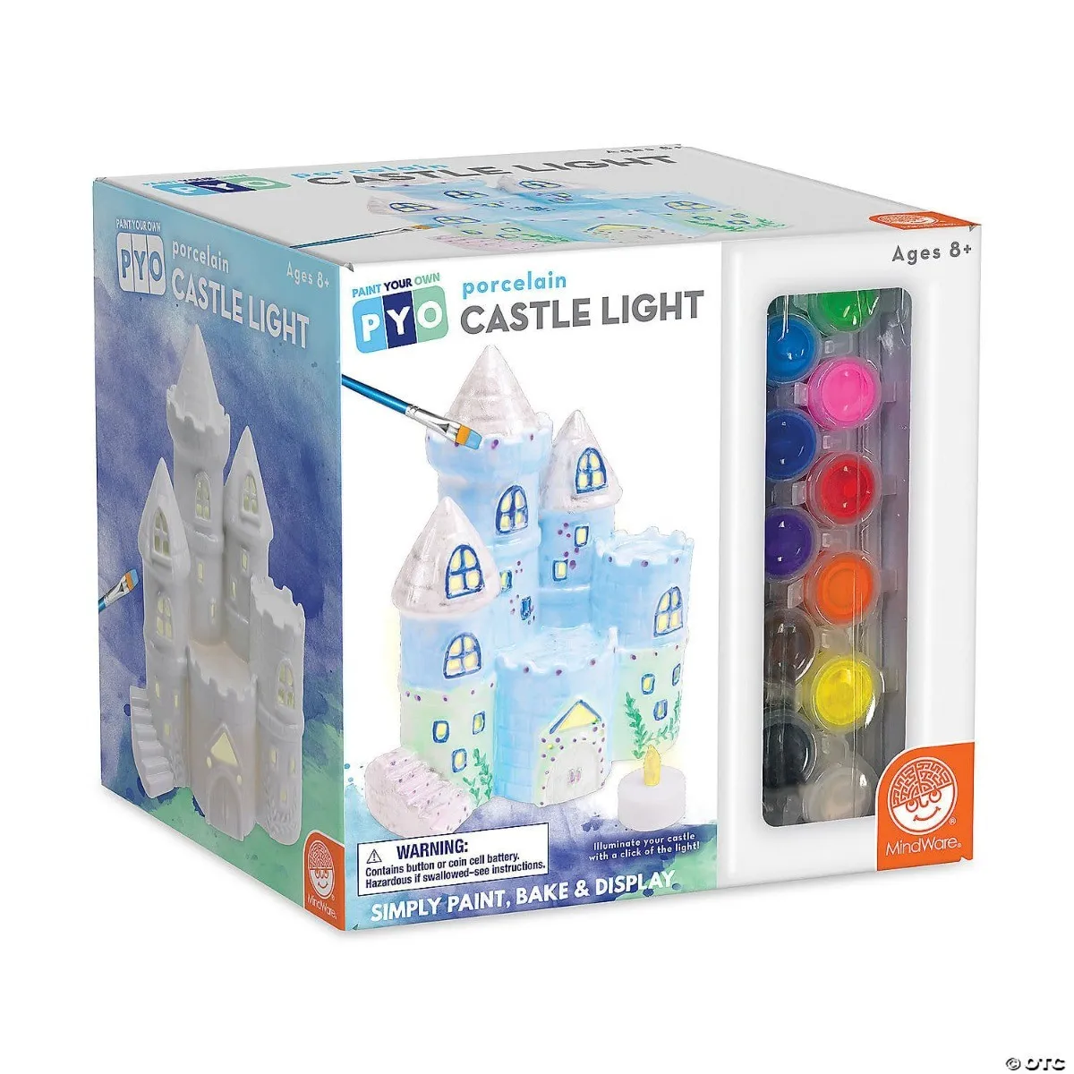 edukaciniai zaislai. Lavinamieji zaislai. Mindware . PAŽEISTA PAKUOTĖ: Kūrybinis rinkinys „Paint Your Own Porcelain Castle Light“