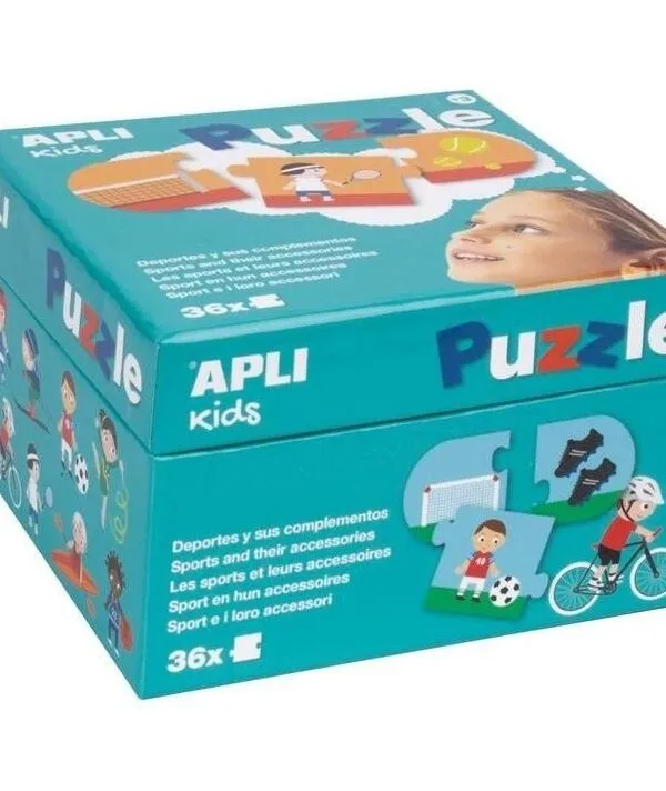 edukaciniai zaislai. Lavinamieji zaislai. Apli Kids . Apli Kids dėlionė „Sporto šakos ir jų aksesuarai”
