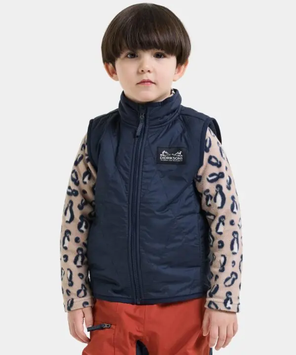 Didriksons liemenė su pūkuotu pamušalu RIME KIDS VEST - Navy