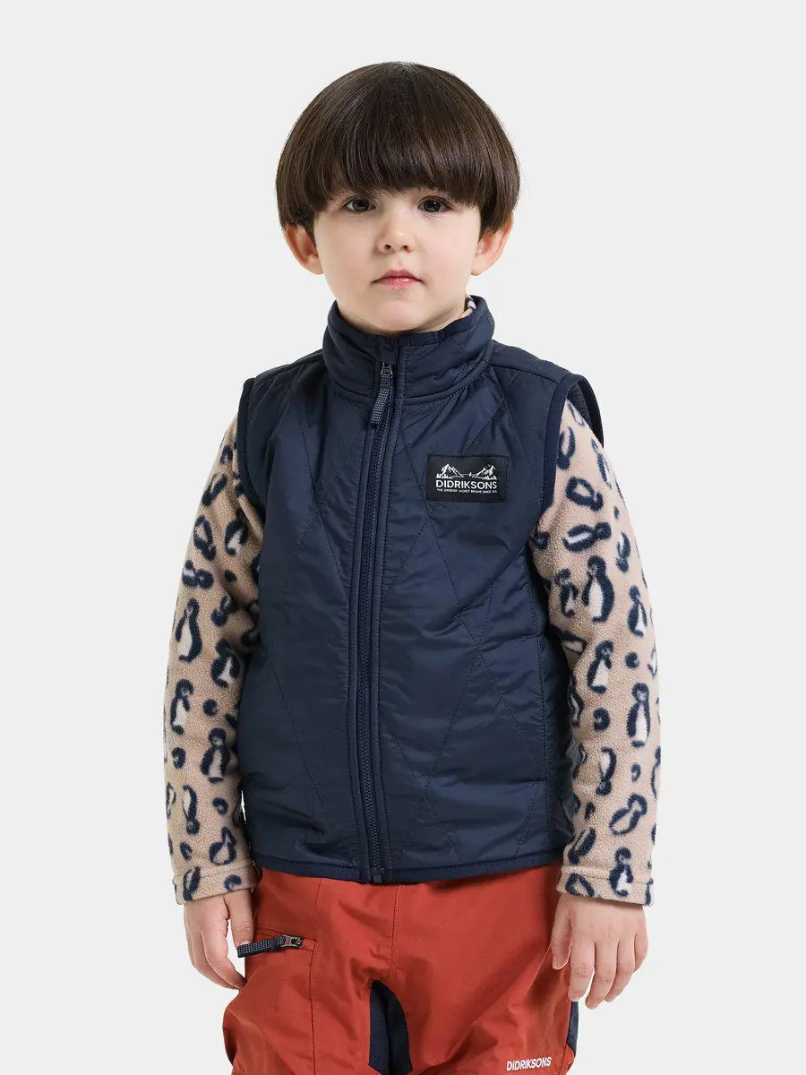 Didriksons liemenė su pūkuotu pamušalu RIME KIDS VEST - Navy