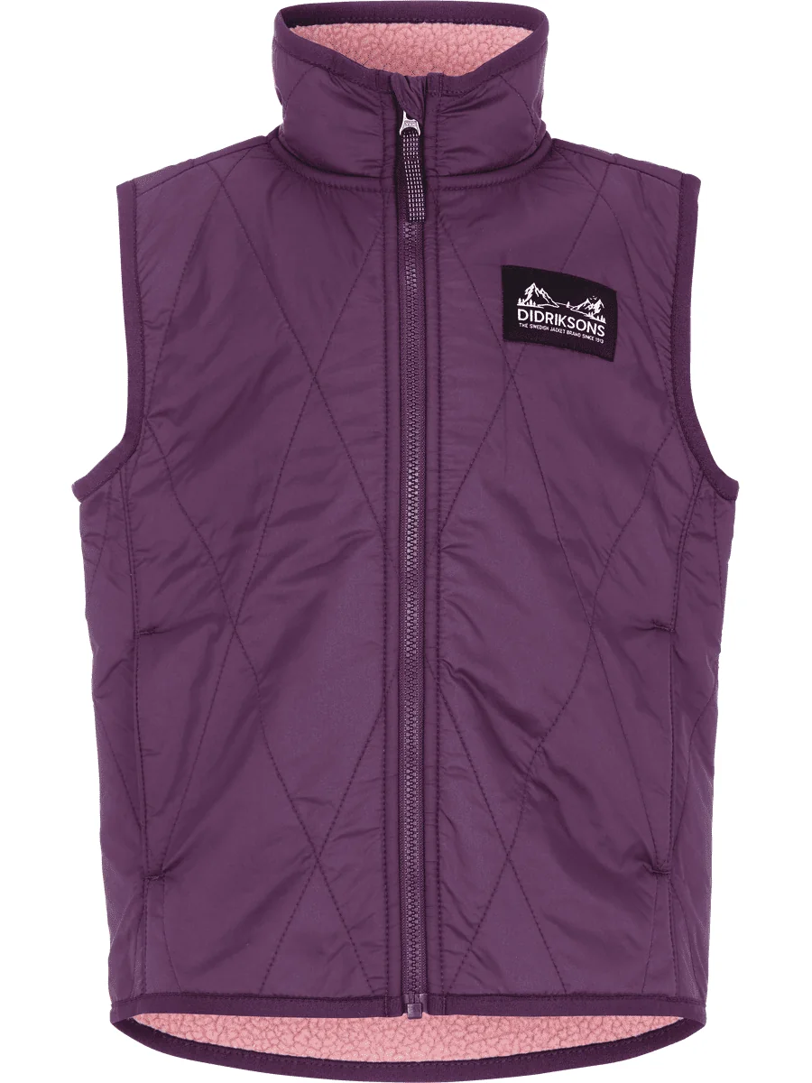 Didriksons liemenė su pūkuotu pamušalu RIME KIDS VEST - Northen Purple (Išankstinis užsakymas) - Image 8