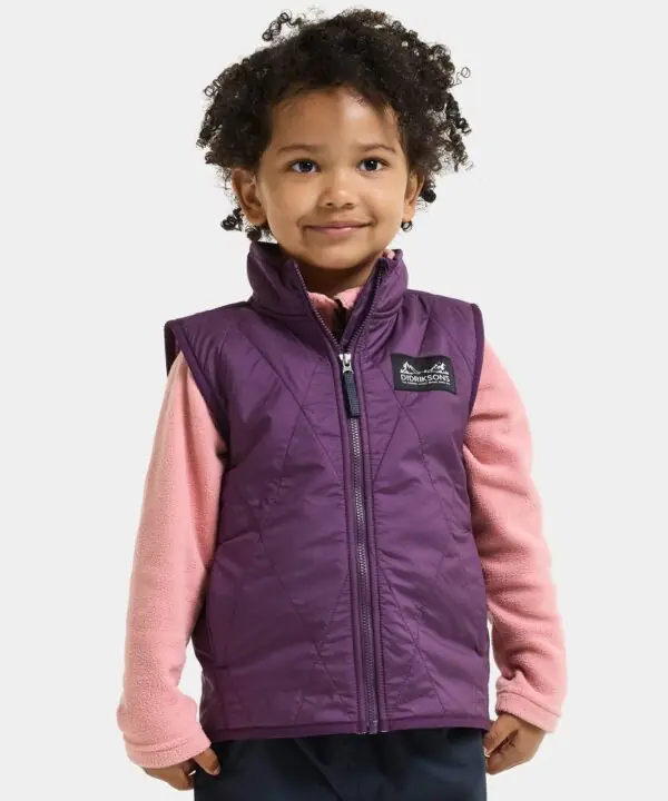 Didriksons liemenė su pūkuotu pamušalu RIME KIDS VEST - Northen Purple