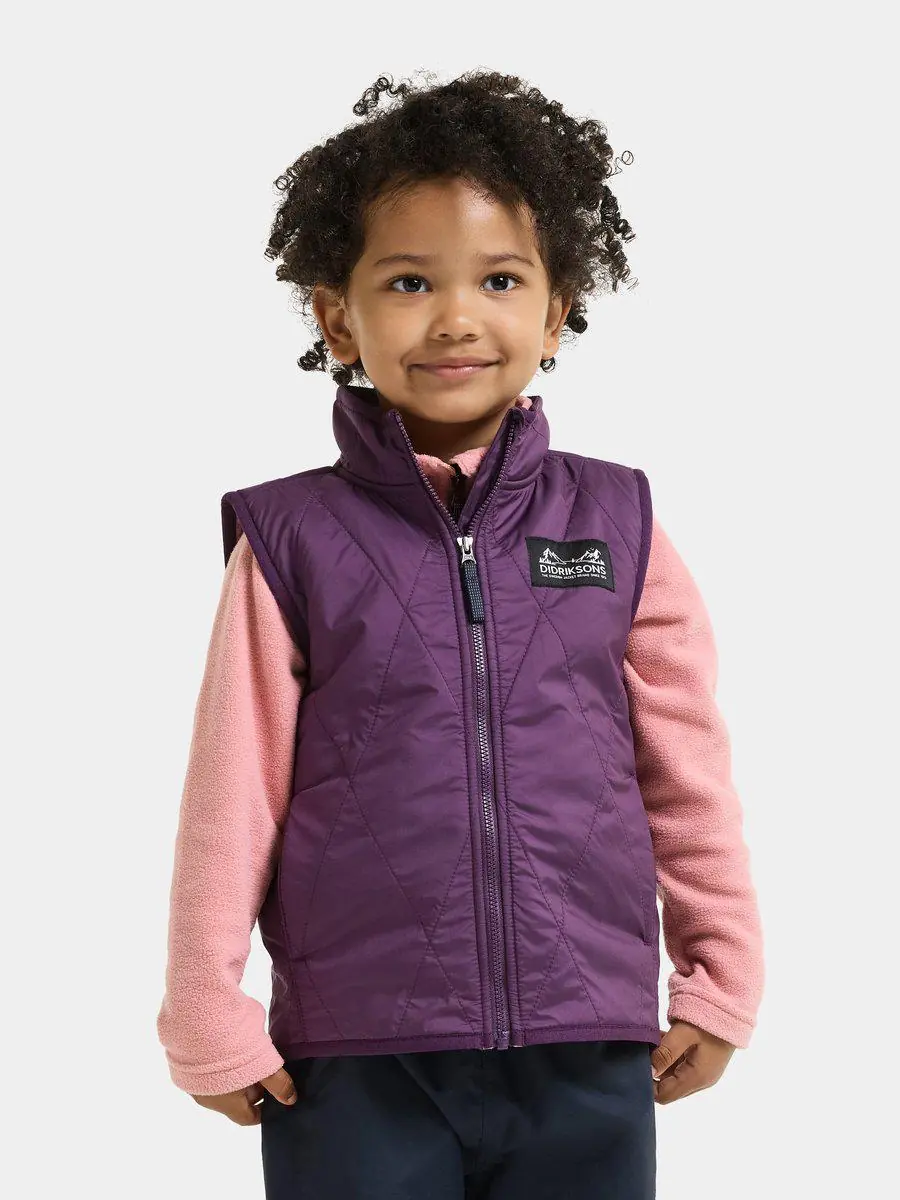 Didriksons liemenė su pūkuotu pamušalu RIME KIDS VEST - Northen Purple