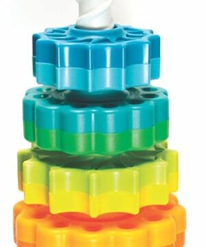 edukaciniai zaislai. Lavinamieji zaislai. FatBrainToys . Besisukanti piramidė „SpinAgain“