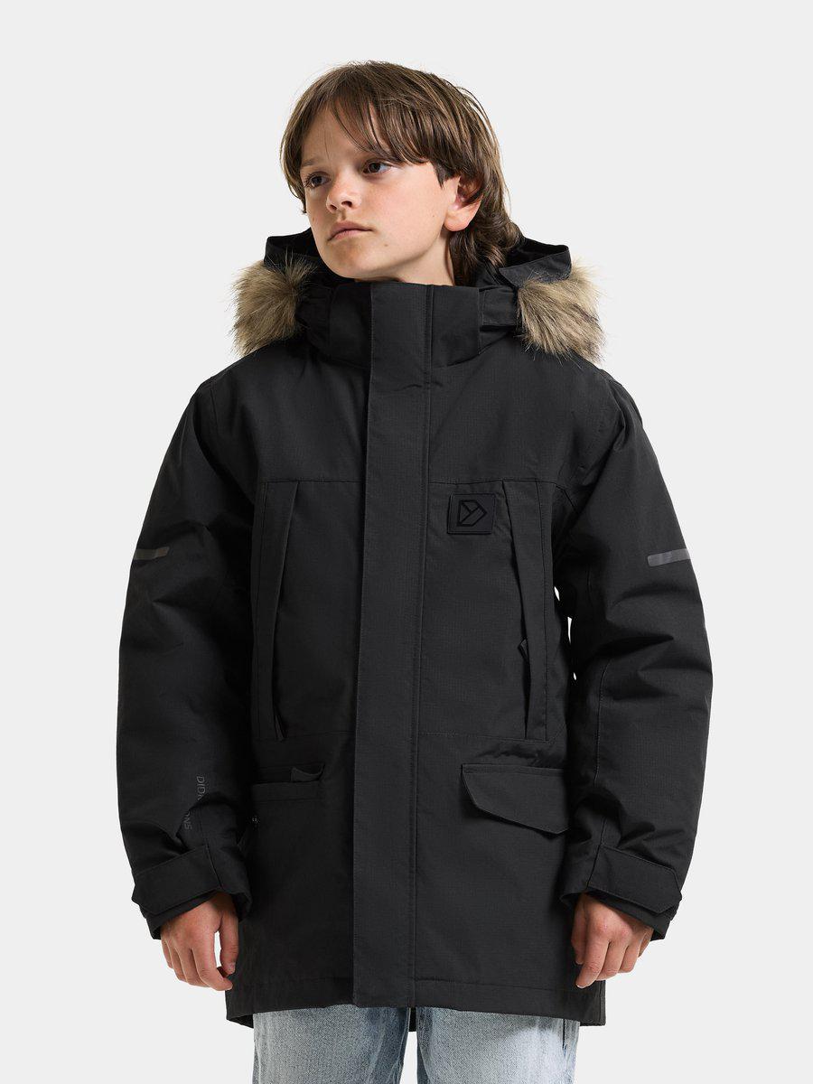 Didriksons žieminė parka SYLVIN KIDS PARKA 2 - Black (Išankstinis užsakymas) 3 Didriksons žieminė parka SYLVIN KIDS PARKA 2 - Black