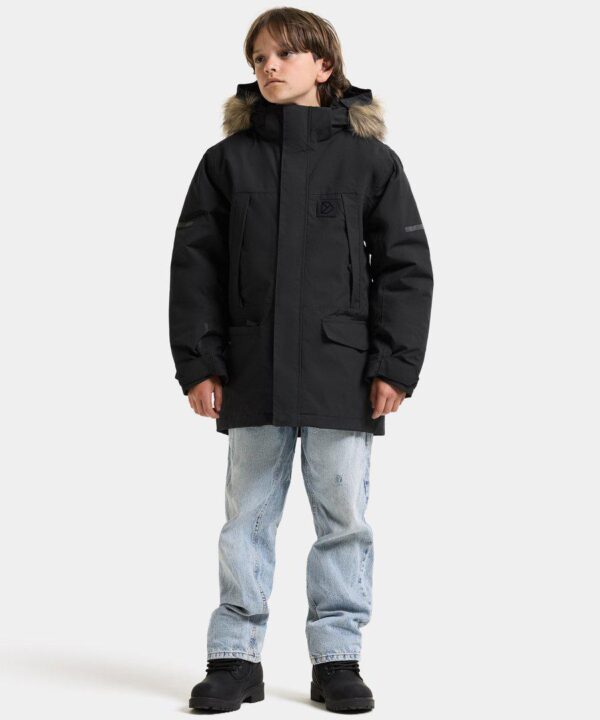 Alternative view of Didriksons žieminė parka SYLVIN KIDS PARKA 2 - Black (Išankstinis užsakymas)