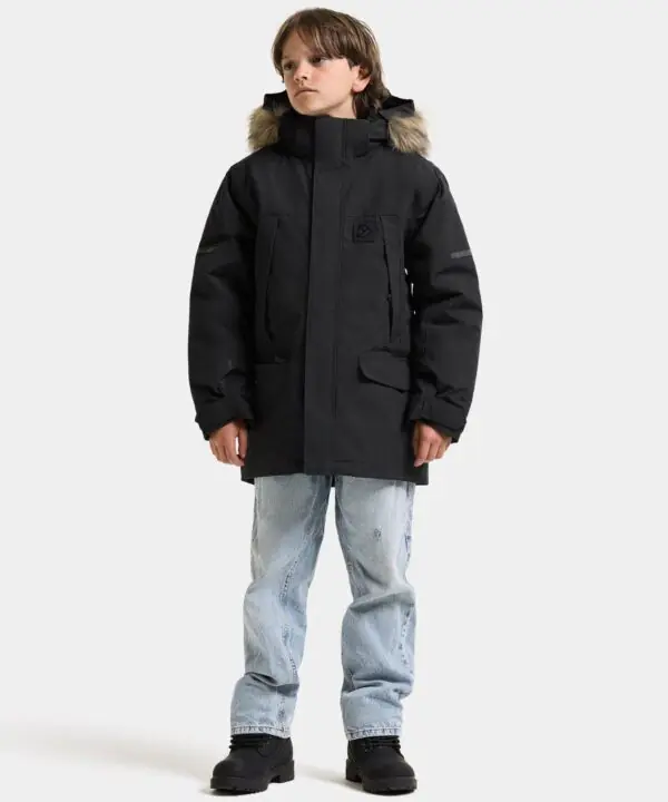 Alternative view of Didriksons žieminė parka SYLVIN KIDS PARKA 2 - Black (Išankstinis užsakymas)