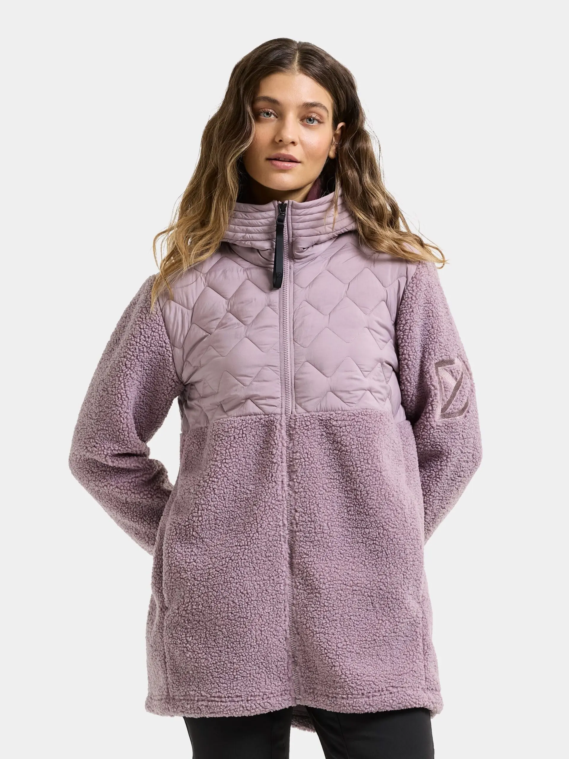 Didriksons moteriškas šiltintas džemperis su gobtuvu BIBI WNS FULL-ZIP - Lilac Haze (Išankstinis užsakymas) 5 Didriksons BIBI moteriškas džemperis Lilac Haze