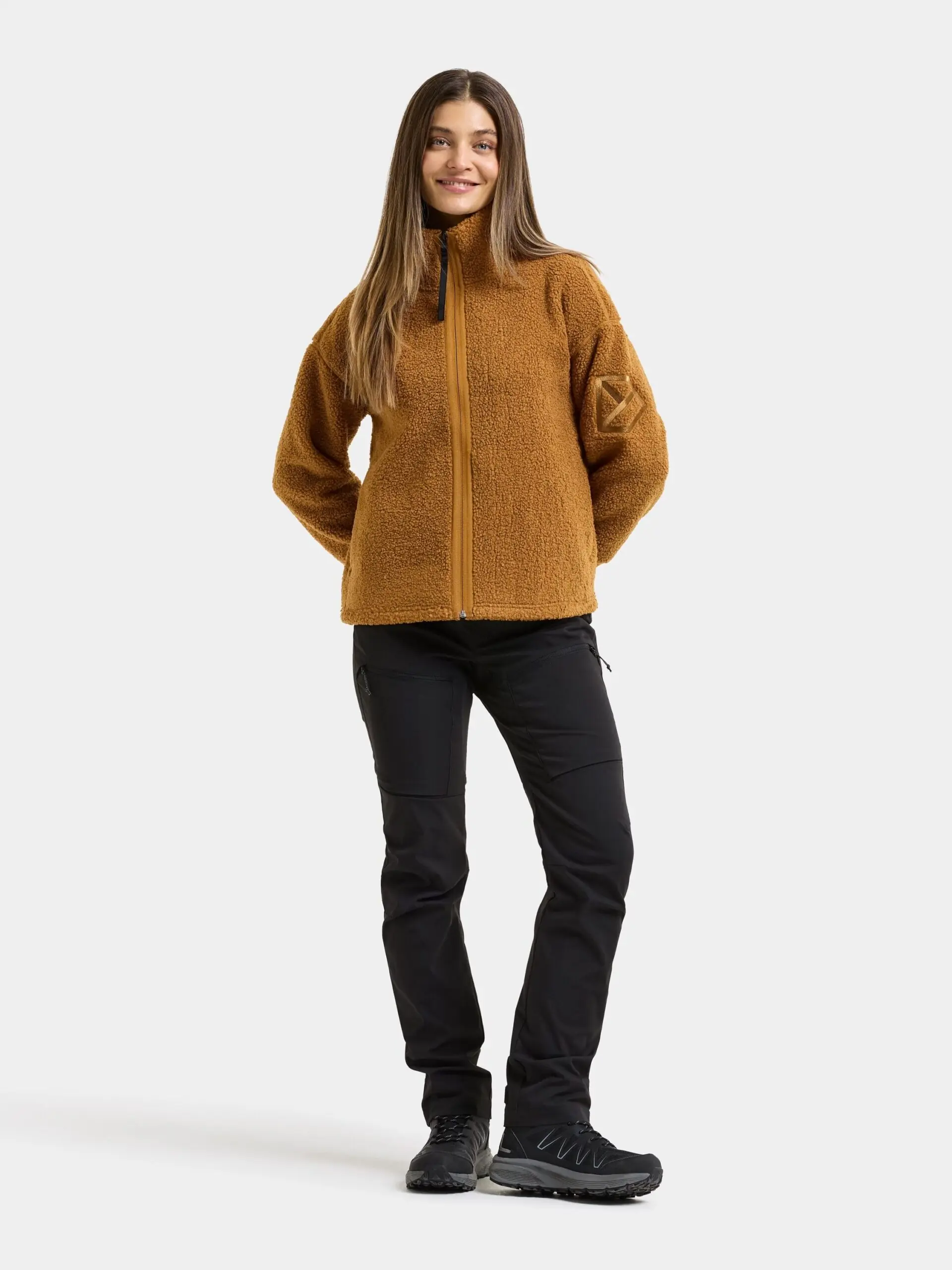 Didriksons moteriškas flisinis džemperis MELLA WNS FULL-ZIP - Spice Brown (Išankstinis užsakymas) 6 Didriksons MELLA moteriškas džemperis Spice Brown
