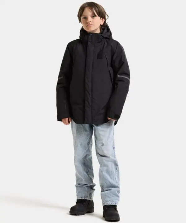 Alternative view of Didriksons žieminė striukė ZIRRA KIDS JACKET - Black (Išankstinis užsakymas)
