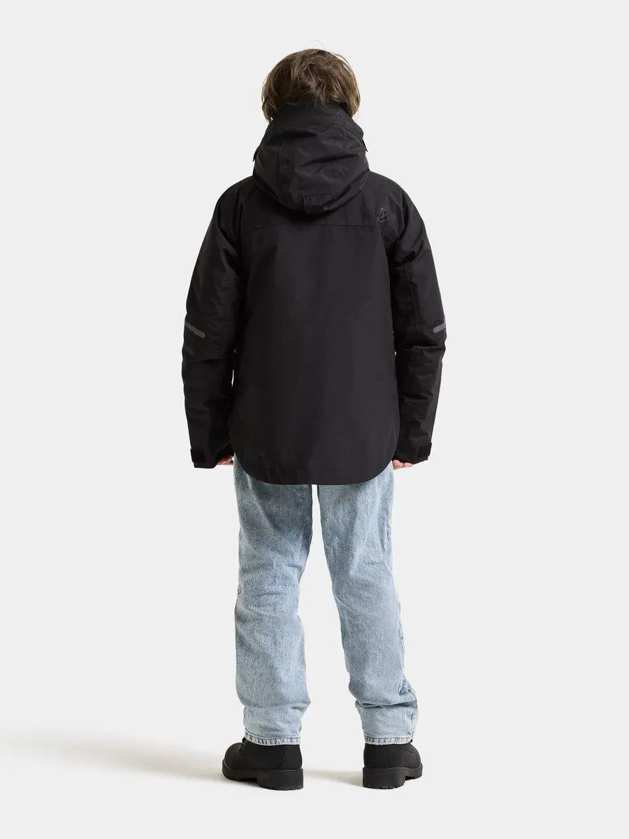 Didriksons žieminė striukė ZIRRA KIDS JACKET - Black (Išankstinis užsakymas) - Image 4