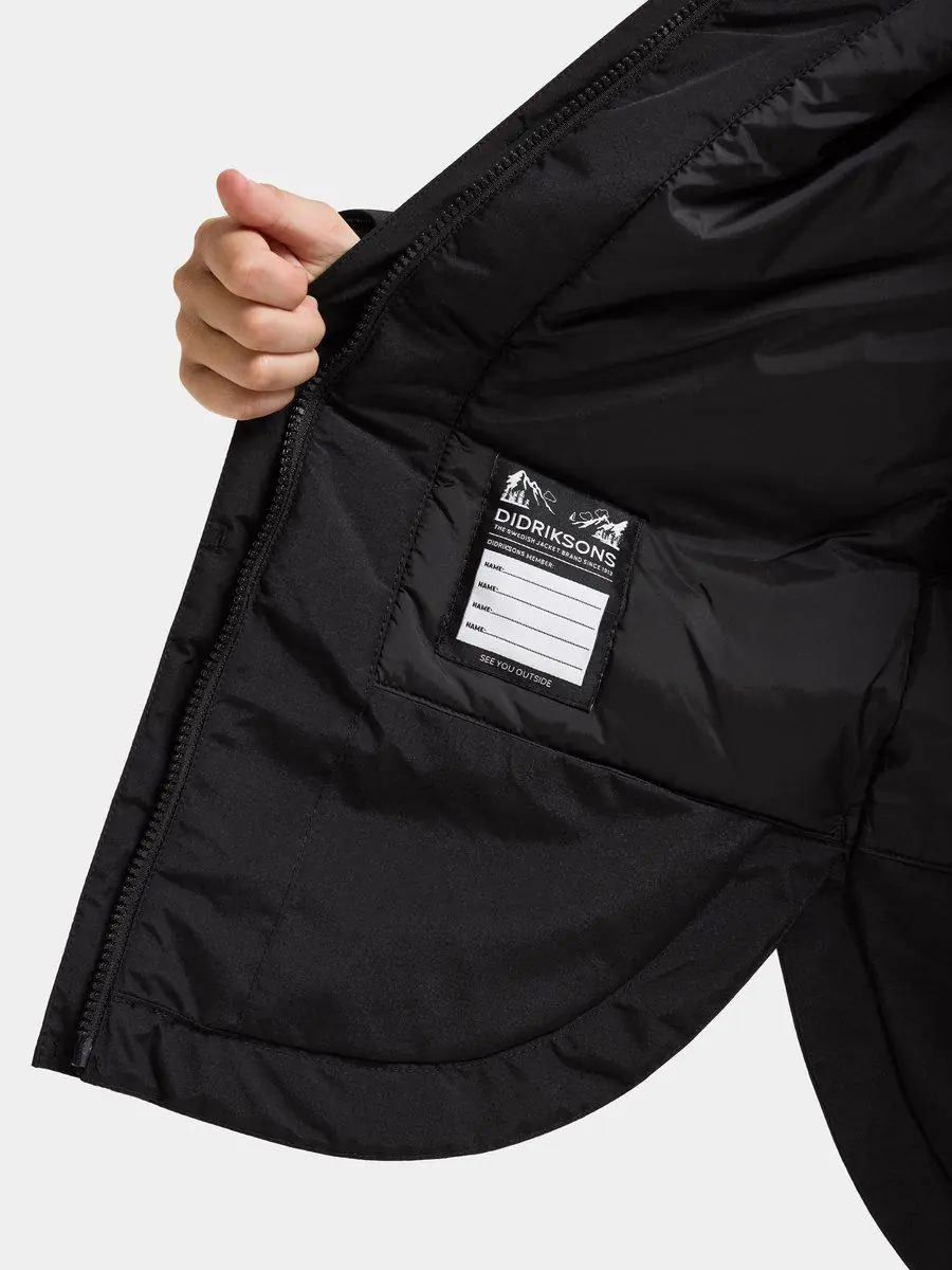 Didriksons žieminė striukė ZIRRA KIDS JACKET - Black (Išankstinis užsakymas) - Image 8