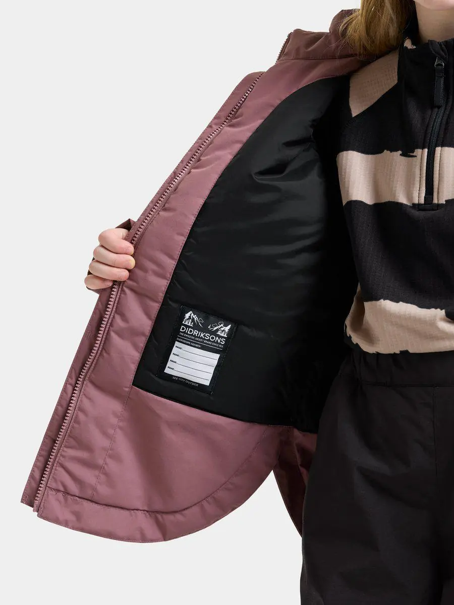 Didriksons žieminė striukė ZIRRA KIDS JACKET - Dulse Pink (Išankstinis užsakymas) - Image 7